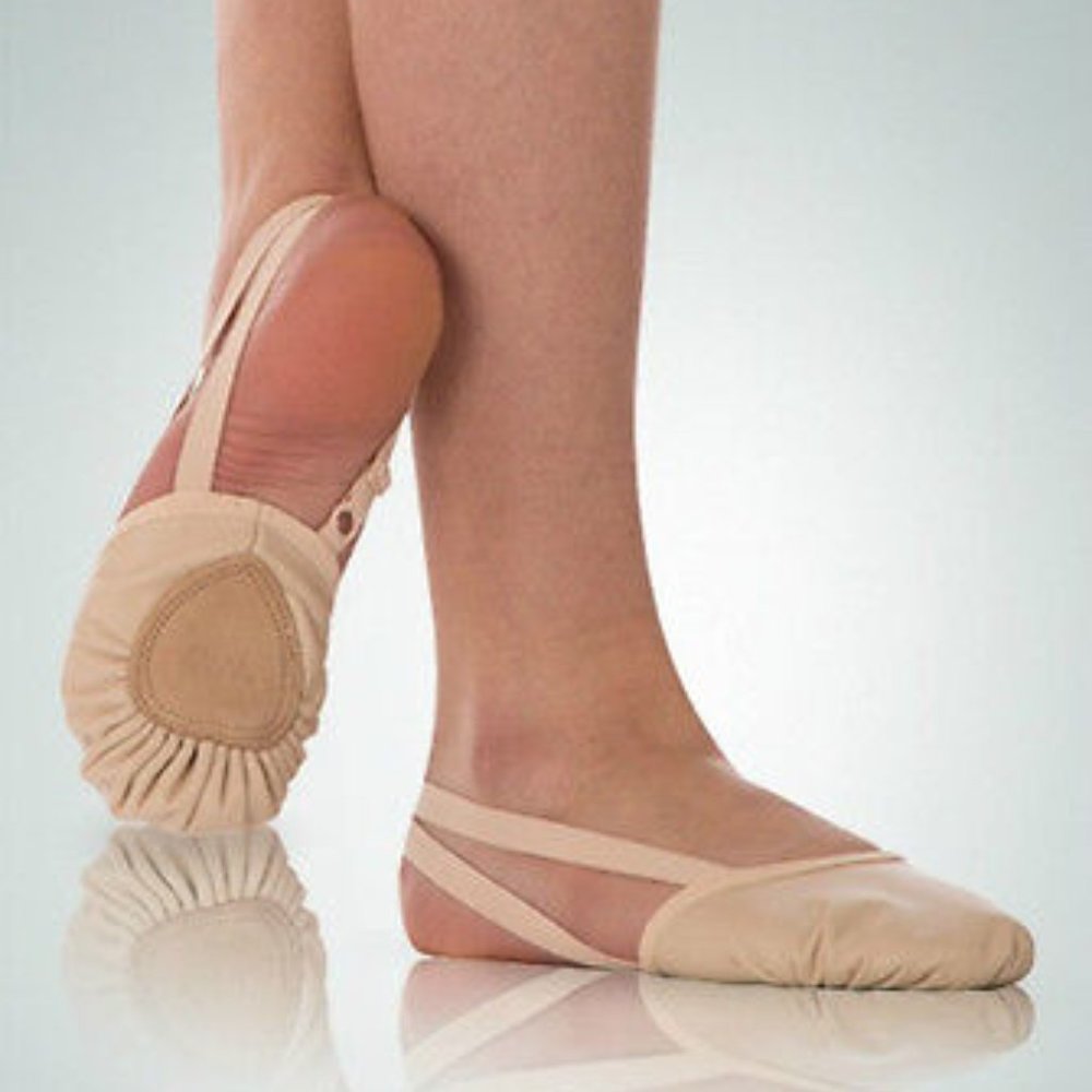 Angelo Luzio 621A Adult 8M Theatrical Pink Twyla II Leather Half Sole Slipper